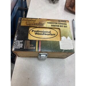 Professional Woodworker 15 Piece Router Bits In Wood Box
